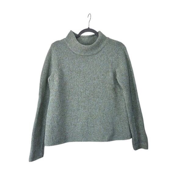 Eileen Fisher Light Green Wool Cashmere Blend Marled Pullover Sweater, Sz Small - Picture 1 of 11